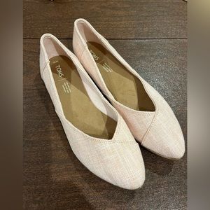 Toms Jutti canvas flat, pink size 10 brand new